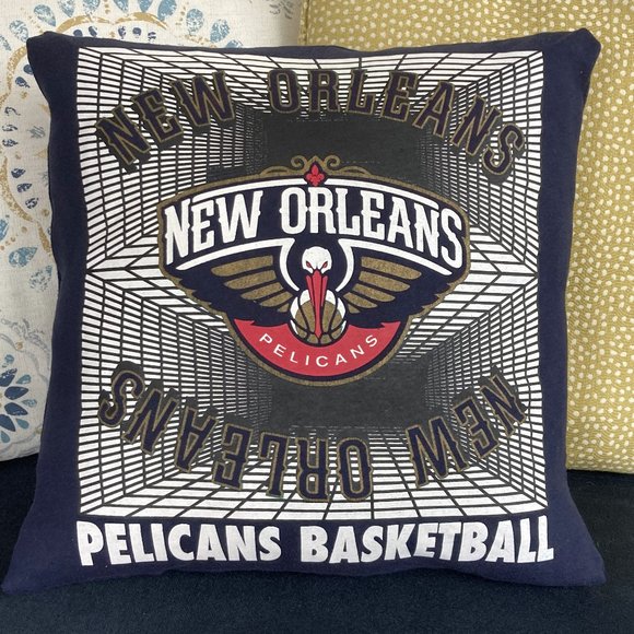New Orleans Pelicans NBA 16X16 retro sports T-shirt THROW PILLOW COVER - Picture 5 of 12